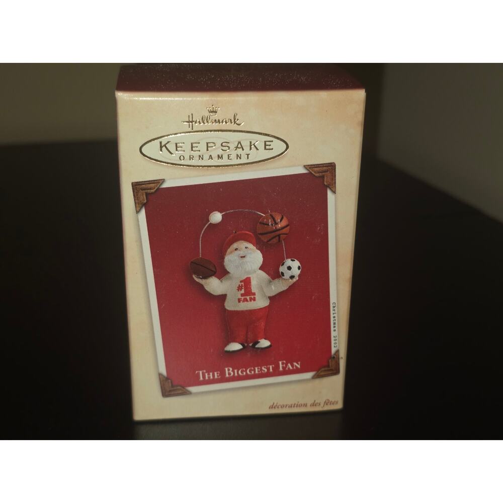 2002 Hallmark Keepsake Ornament‎ "The Biggest Fan" Santa New In Box
